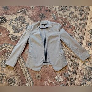 Women’s Navy & White Striped Blazer